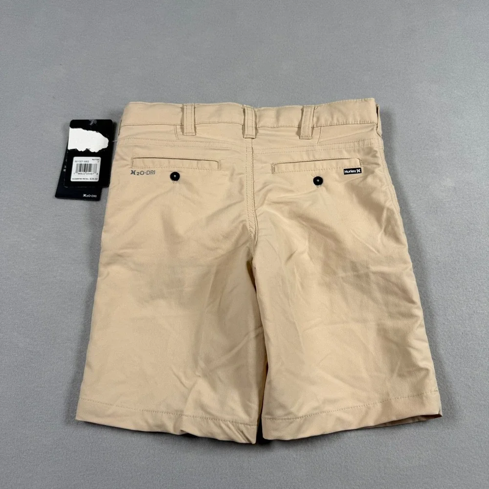 Hurley Boys 7 Shorts Kahki H2O-DRI Chino Performance Surf Skate Khaki Rattan NEW